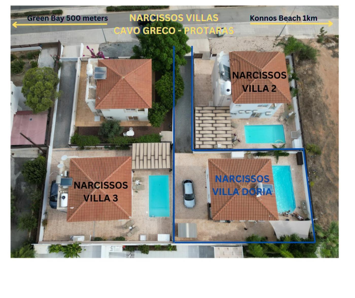 Narcissos Villa Doria Protaras Buitenkant foto
